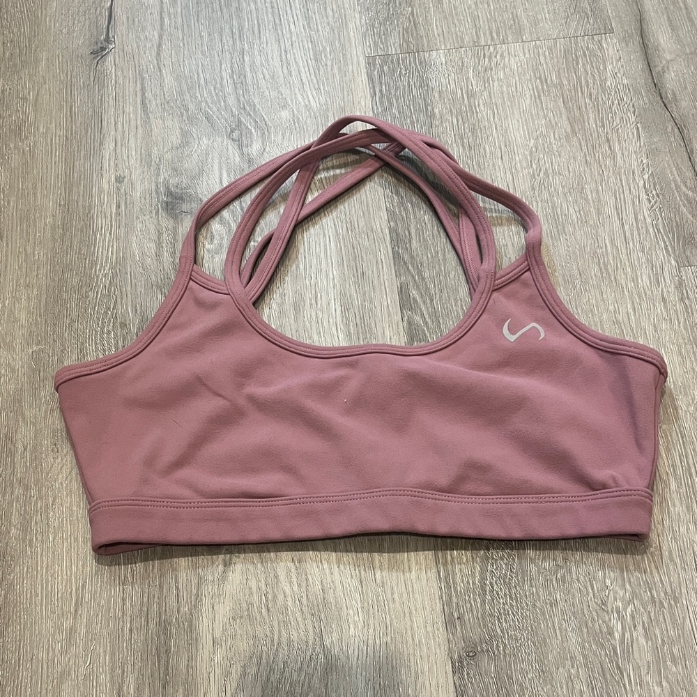 LF Mauve Sports Bra with Double Straps